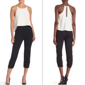 Love…ady black & white Popover jumpsuit